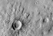 Fresh Impact Crater in Northern Mid-Latitudes