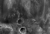 Channels along Crater Wall near Huygens Crater