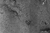 Pyroxene-Exposing Craters on Eastern Edge of Hesperia Planum