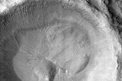 Monitor Crater on Floor of Western Coprates Chasma