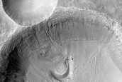 Superimposed Crater and Gullies