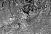 Dipping Layers along Mound in Deuteronilus Mensae