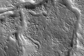 Channels near Moreux Crater