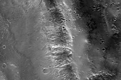 Well-Exposed Bedrock in 3-Kilometer Crater Wall near Oxia Planum