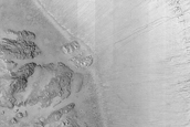 Crater in Elysium Planitia