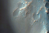 Hillslope Shapes on Holden Crater Rim