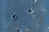 Dark-Rayed Impact Crater near Voeykov Crater