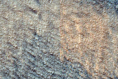 Landforms above Subsurface Radar Observations of South Polar Cap