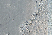 Terminus of Fissure in Athabasca Valles