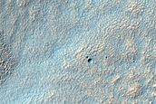 Landforms near Impact Crater