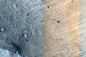 Crater Ejecta West of Orcus Patera
