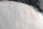 North-Pole Facing Deposit in Crater