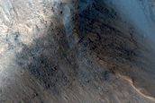 Landslides in Orson Welles Crater