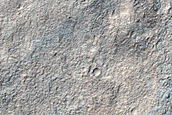 Channel and Crater near Reull Vallis