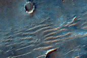 Channels near Huygens Crater
