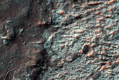 Crater Wall with Potential Chloride Deposit Outcrop