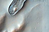 Fresh-Looking Ruptures on Crater Floor in Noachis Terra