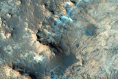 Tributary Channel Surrounded by Complex Craters