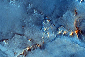 Olivine-Rich Crater Ejecta on Plains Southwest of Toro Crater