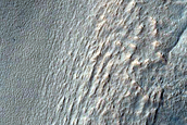 Flows on Crater Wall near Reull Vallis