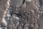 Channels on North Flank of Olympus Mons