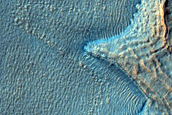 Crater Fill on Western Margin of Hellas Planitia