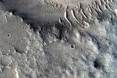 Curved Channel near Crater Rim