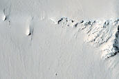 Scarp in Pavonis Mons Fan-Shaped Deposit