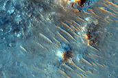 Central Uplift of Impact Crater in Xanthe Terra