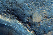 Exposed Crater Wall Strata in Oxia Planum