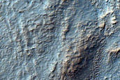 Crater Wall in Thaumasia Fossae