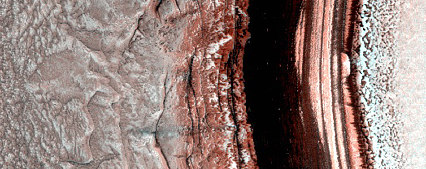 Active North Polar Layered Deposits Scarp Avalanche Monitoring Site