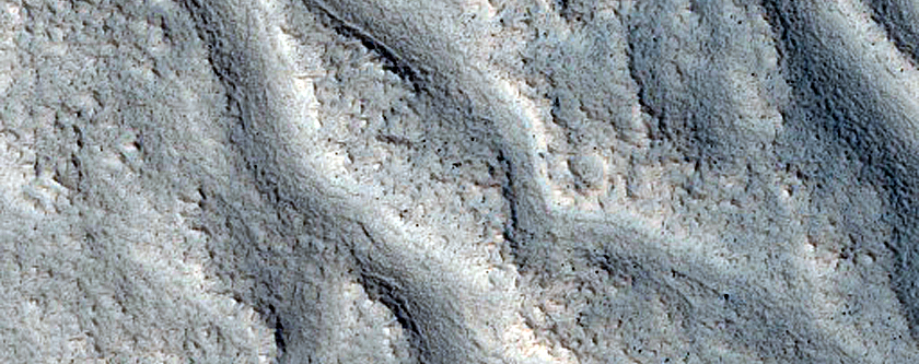 Channel Network West of Moreux Crater