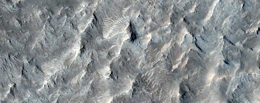 Degraded Crater Floor in Libya Montes