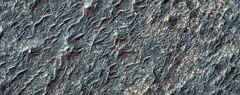 Olivine-Rich Bedrock on Plains Northwest of Hellas Planitia