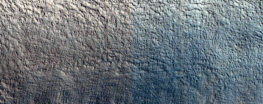 North Pole Facing Deposit in Crater
