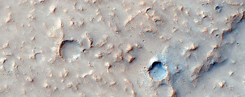 Lava Flow Spilling into Graben in Daedalia Planum