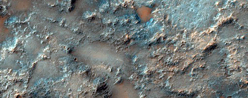 Intersecting Flows East of Huygens Crater