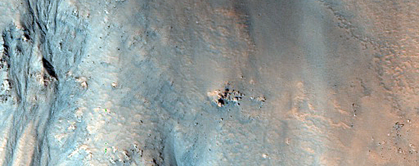 Suite of South Facing Gullies above Lobate Debris Apron