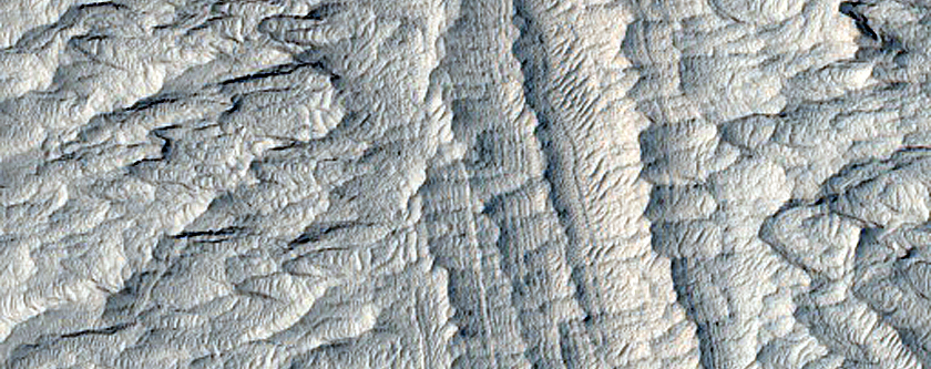 Infilled Troughs near Aeolis Planum