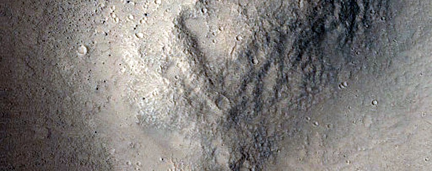Landforms near Nepenthes Mensae