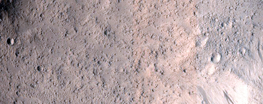 Margin of Knobby Hill in Elysium Planitia