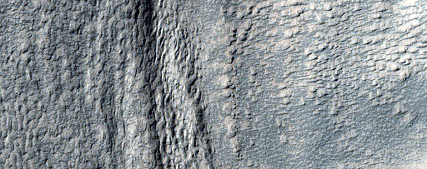 Surface Features on Crater Floor in Promethei Terra