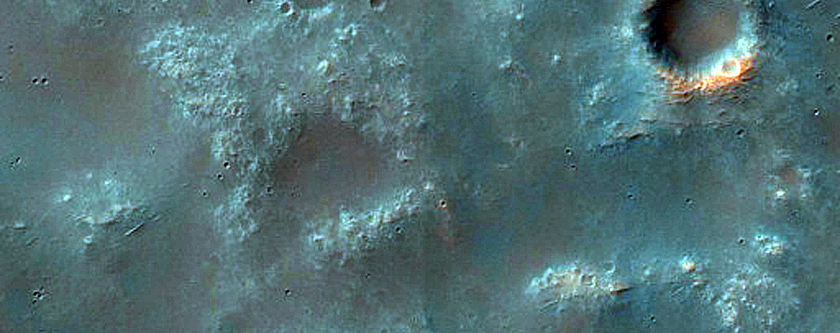 Channel and Ridge East of Huygens Crater