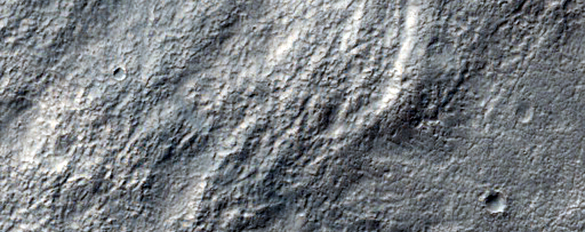Curved Channels East of Reull Vallis