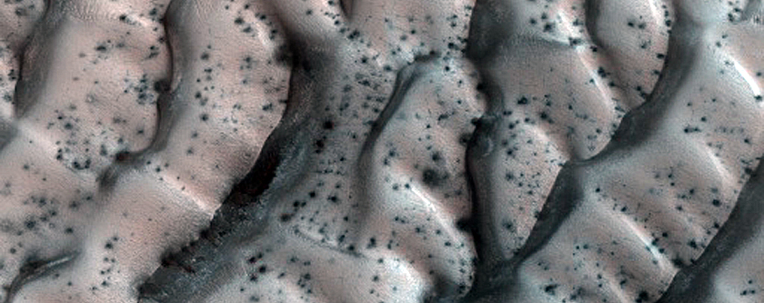 Abalos Undae Polar Crater Dunes