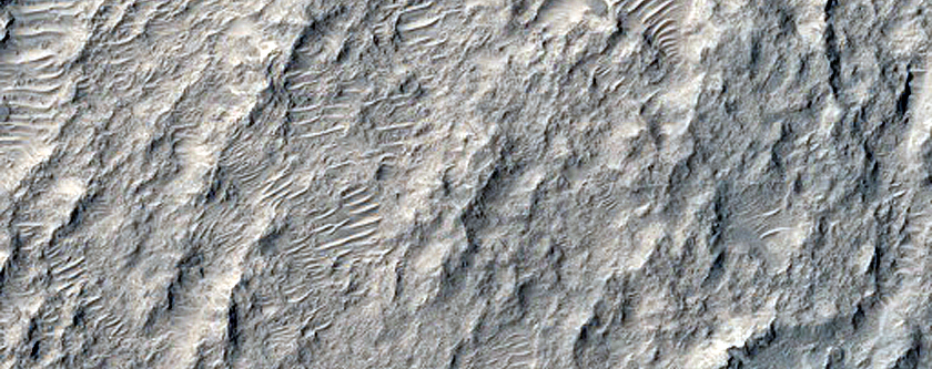 Terrain East of Du Martheray Crater