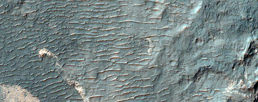Light-Toned Deposits North of Eberswalde Crater
