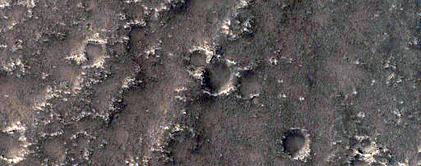 Terrain East of Hecates Tholus