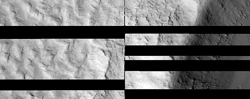 North-Pole-Facing Deposit in Crater